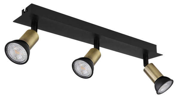 Wand-/Deckenspot DREW in schwarz aus Metall