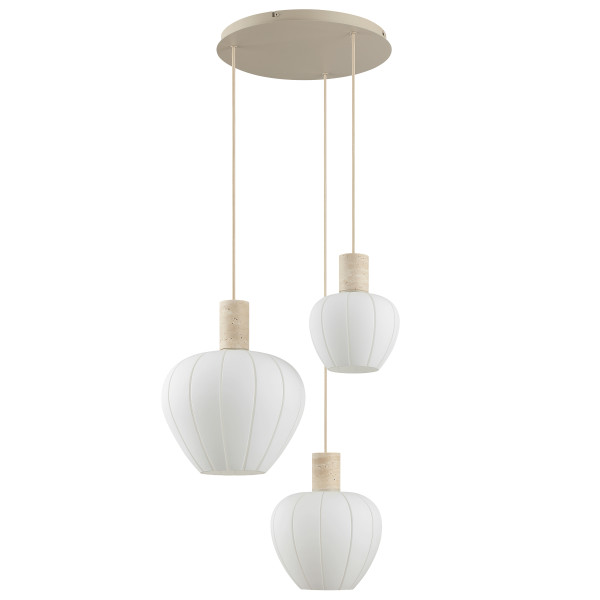 Pendelleuchte ANNIE in weiß aus Glas