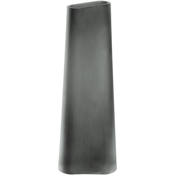 Vase TURNO in grau aus Glas