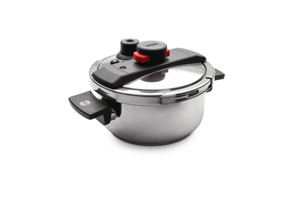 Schnellkochtopf WOLL PRESSURE PRO in grau aus Edelstahl
