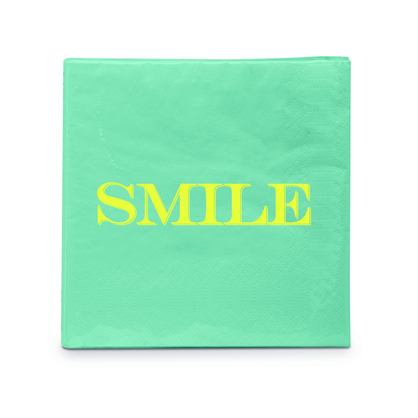 Servietten DESIGN@HOME SMILE in mint aus Papier