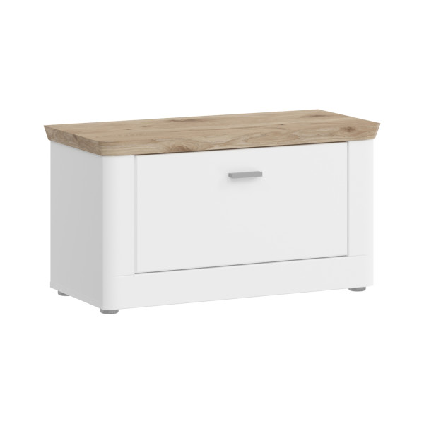 Sitzbank MICHIGAN in weiß aus MDF furniert