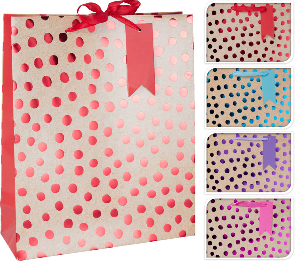 Geschenktasche DOTS in mehrfarbig aus Papier
