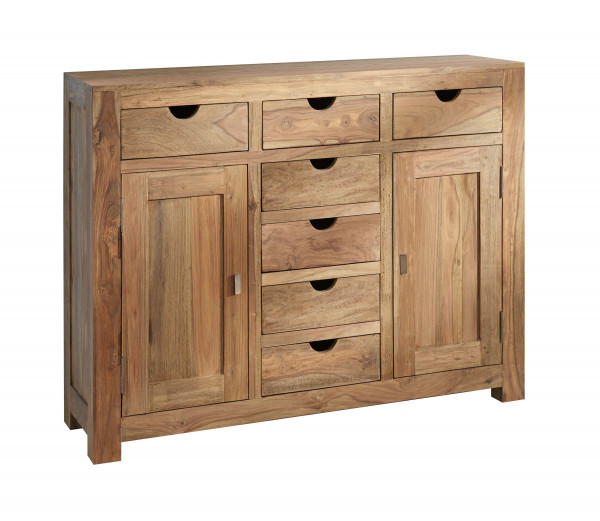 Highboard YOGA in braun aus Shishamholz