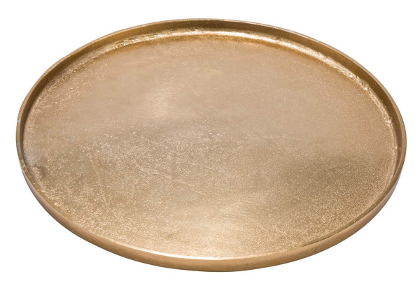 Platzteller in goldfarben aus Aluminium