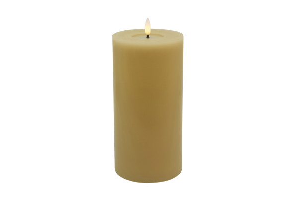Stumpenkerze LED BASIC in vanille aus Wachs
