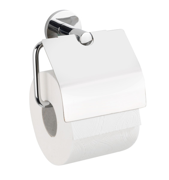 Toilettenpapierhalter ISERA in chromfarben aus Materialmix