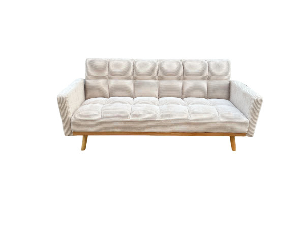 Verwandlungssofa LALE in beige aus Stoff