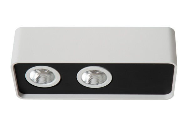 Deckenleuchte ANGULAR in weiß/schwarz aus Aluminium