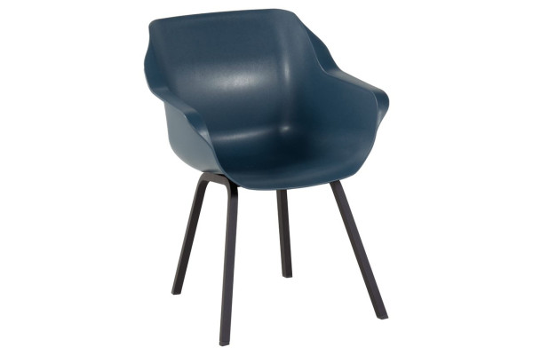 Gartenstuhl SOPHIE in blau aus Kunststoff