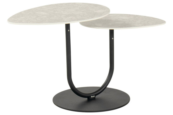 Beistelltisch ROTA-DUO in schwarz aus Keramik