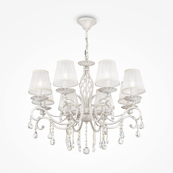 Kronleuchter GRACE in weiß aus Metall