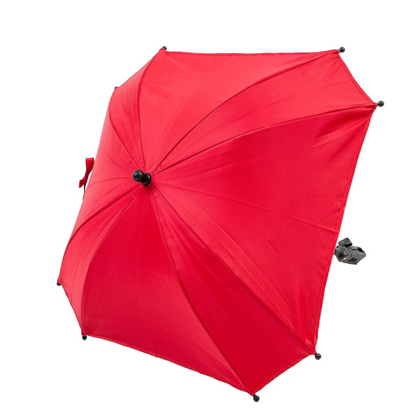 Sonnenschirm eckig in rot aus Nylon