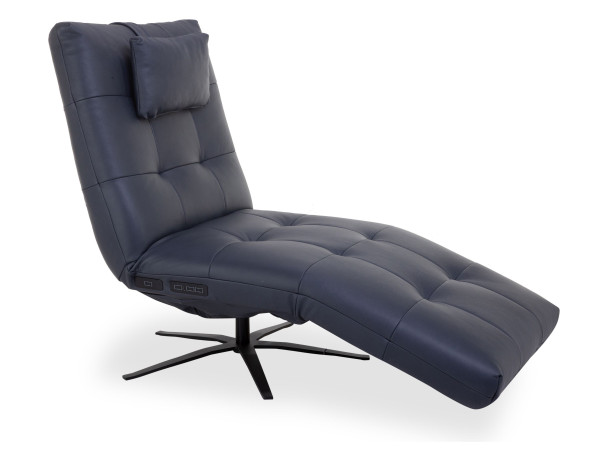 Einzelliege Elastoform CHLOE in navy aus Leder