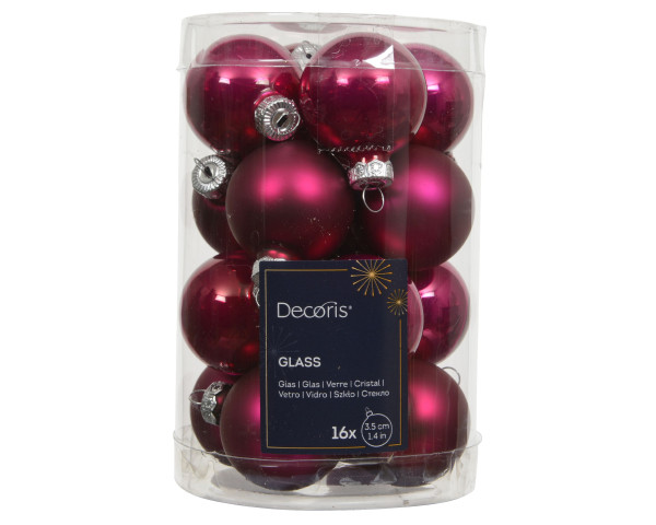 Weihnachtskugel-Box FESTLICH ROSA in pink aus Glas