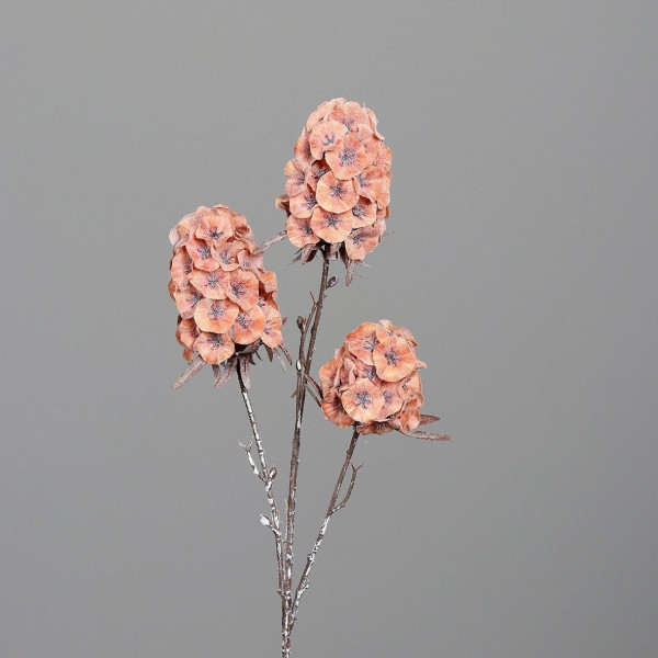 Kunstblume Scabiosa in pfirsich
