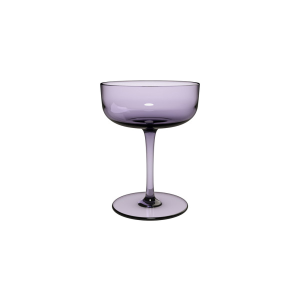 Sektgläser-Set Like in lila aus Glas