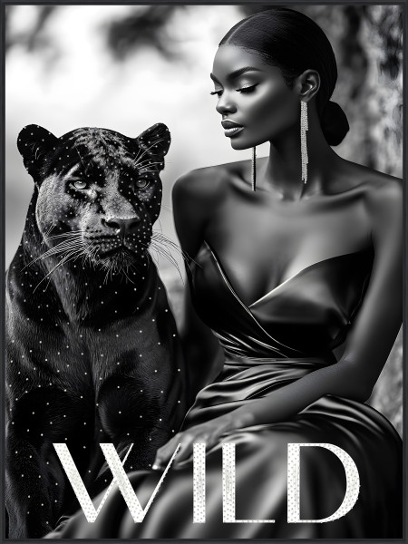 Bild WILD BLACK AND WHITE in schwarz aus Kunststoff