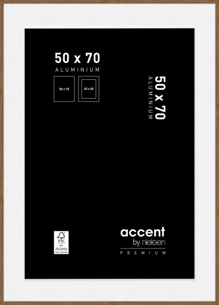 Bilderrahmen ACCENT PREMIUM in braun aus Aluminium
