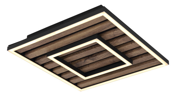 Deckenleuchte WOODY in schwarz aus Kunststoff