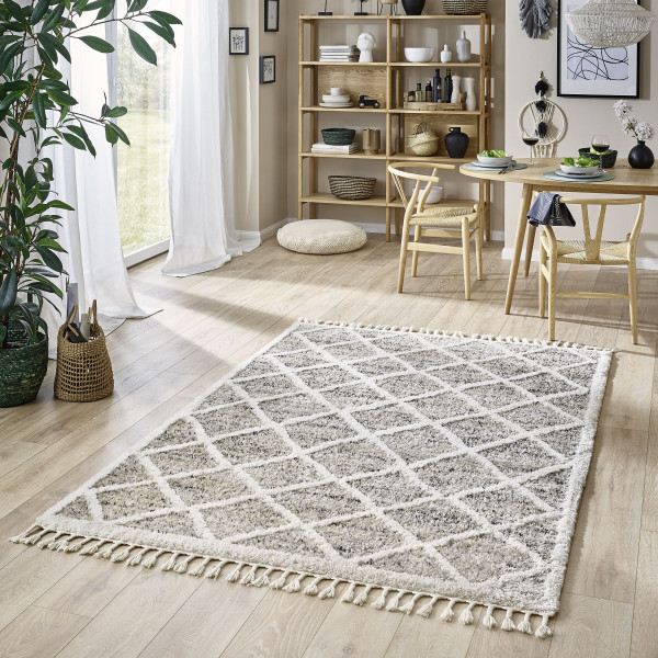 Teppich UVITA in beige aus Polyester