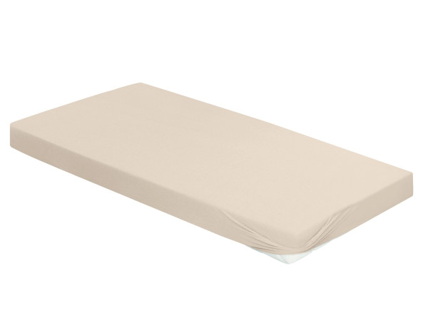 Spannbettlaken JUPITER Jersey in creme aus Baumwolle