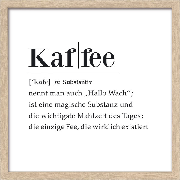 Gerahmtes Bild KAFFEE