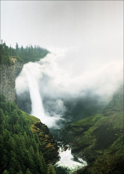 Aludibondbild MISTY WATERFALL