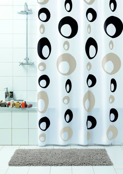 Duschvorhang BUBBLES in mehrfarbig aus PVC