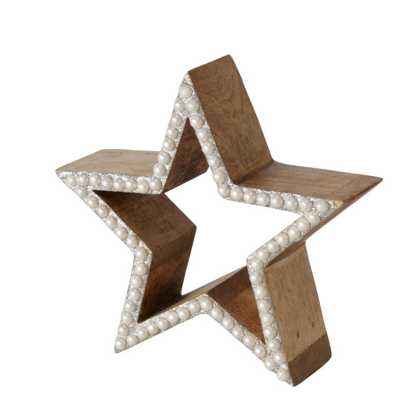 Aufsteller Stern BERLIAN in weiß aus Materialmix