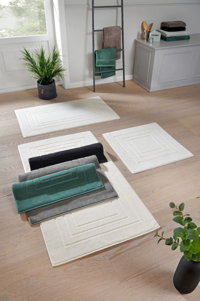 Badeteppich MONDO FENRO in beige aus Baumwolle