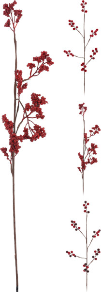 Kunstblume BEERE in rot aus Polypropylen