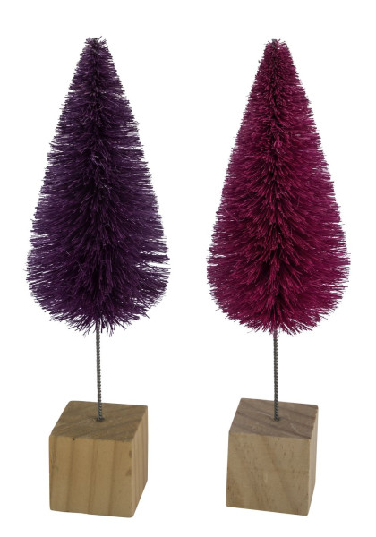 Weihnachtsbaum DRAHT in lila aus Kunststoff