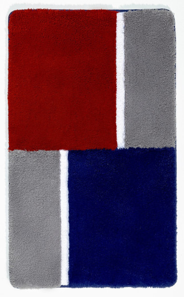 Badematte MONOPOLI in rot aus Polyacryl