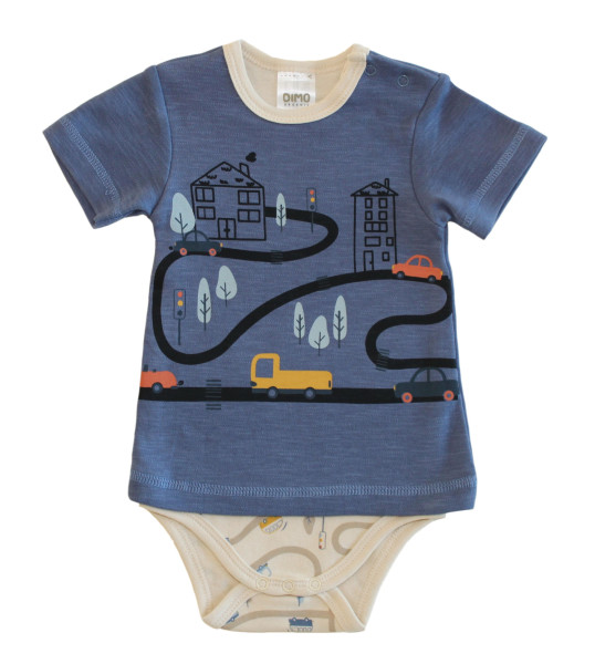 T-Shirt Body 1/4 car adventure in mehrfarbig aus Baumwolle