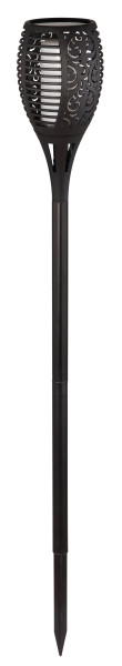 Solarleuchte LED in schwarz aus Klarglas