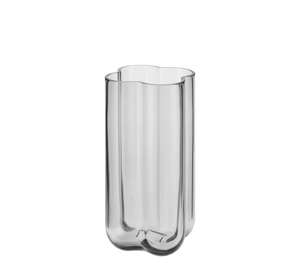 Vase PUA in grau aus Glas