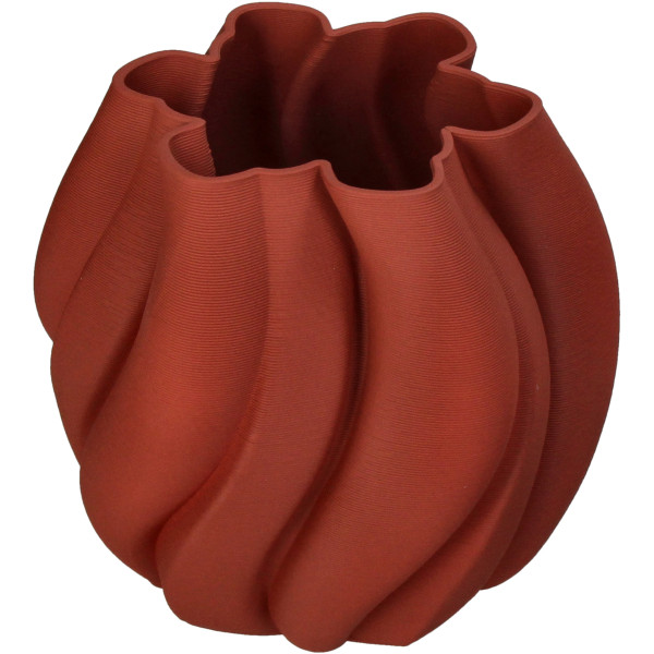 Vase TERRA in terracotta aus Porzellan