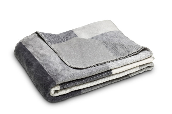 Wohndecke MONDO SARU in grau aus Mischgewebe