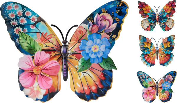 Dekofigur BUTTERFLY in mehrfarbig aus Eisen
