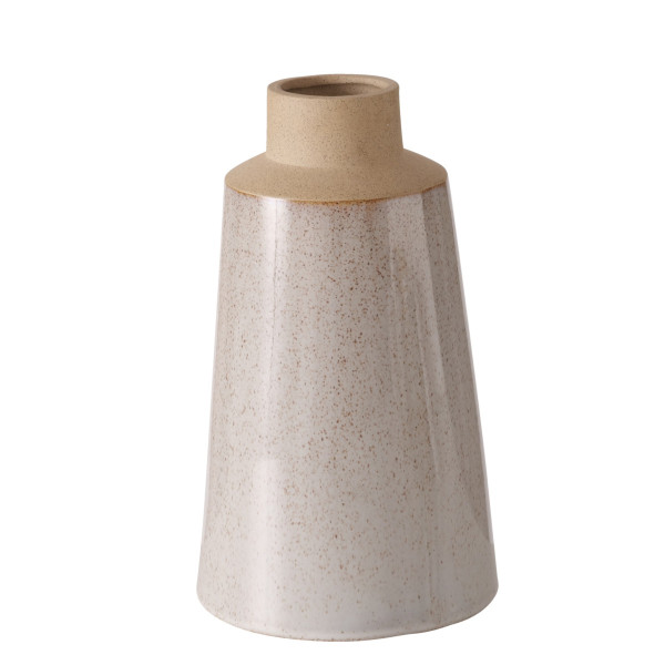 Vase CATRINIA in beige aus Steingut