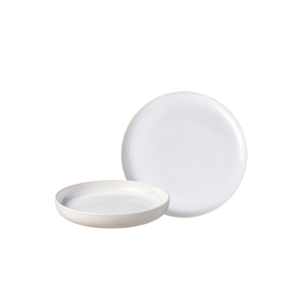 Tafelservice CRAFTED COTTON in weiß aus Bone China