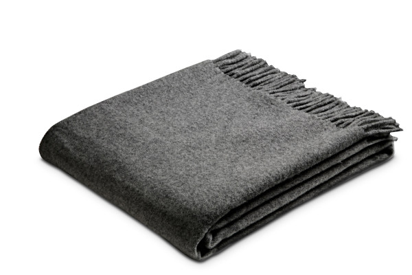 Plaid MONDO KUJA in grau aus Wolle