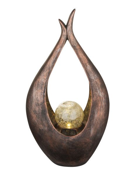 Solarleuchte in bronzefarben aus Kunststoff