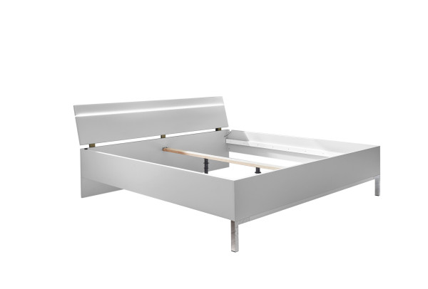 Bett SYRINA in weiß aus Glas