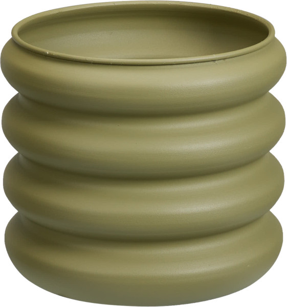 Übertopf in grün aus Eisen