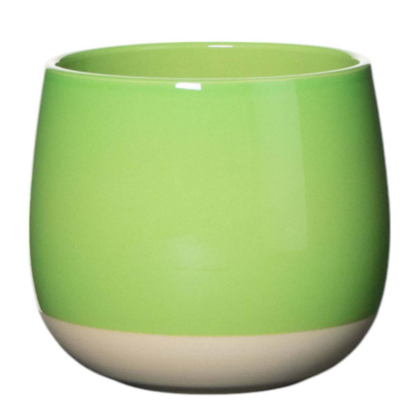 Übertopf DIP-DYE JOAN in grün aus Keramik