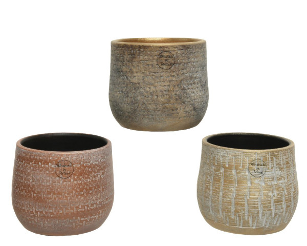 Übertopf in mehrfarbig aus Terracotta