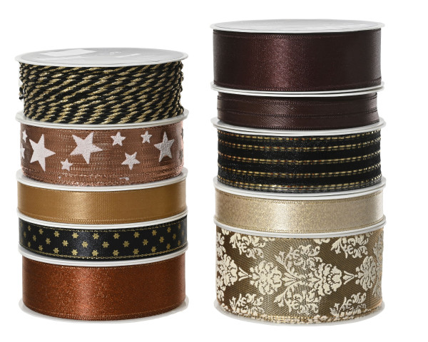 Geschenkband in mehrfarbig aus Polyester