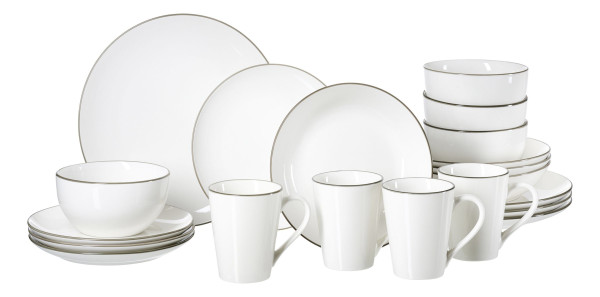 Komplettgeschirr ADELA in mehrfarbig aus Porzellan